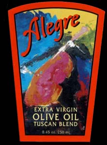Allegre Extra Virgin Olive Oil - Label Design Portfolio