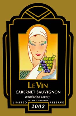 Le Vin Winery 1999 Merlot - Wine Label Design Portfolio