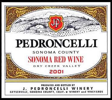 J. Pedroncelli Winery - Wine Label Design Portfolio