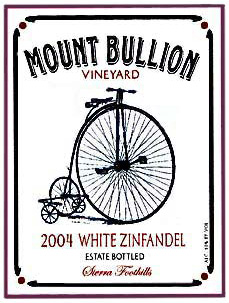 Mount Bullion Vineyard -Zinfandel - Wine Label Design Portfolio