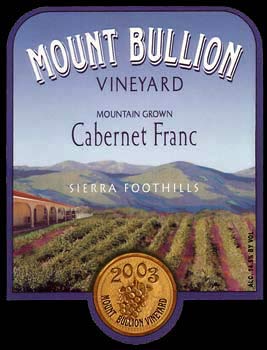 Mount Bullion Vineyard - Cabernet - Wine Label Design Portfolio